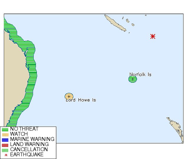 这是对澳大利亚洛德豪岛的海啸威胁