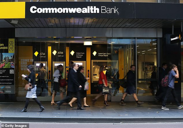 The national average new mortgage of $624,383 in December marked a 2.6 per cent increase from $608,448 in November - the month the RBA raised the cash rate to a 12-year high of 4.35 per cent (pictured is a Commonwealth Bank branch in Sydney)