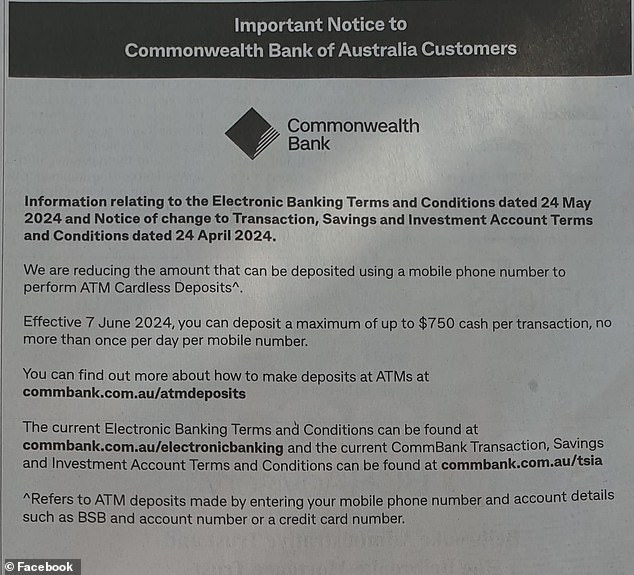 A CBA spokesman said the move, which came into effect last week, was designed to better protect their customers from financial crime