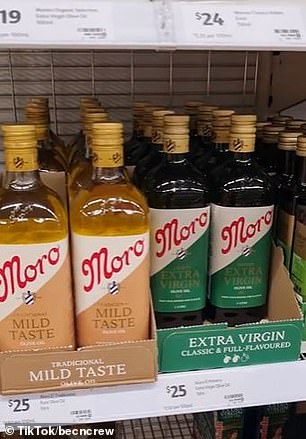 Olive oil prices have hiked up 40 per cent over recent years. Bec Nesnidal told FEMAIL she now uses olive oil sparingly by mixing it with butter when cooking