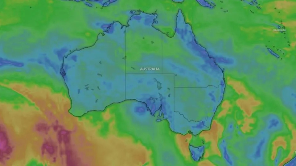 Cold fronts are bringing icy weather to millions of Aussies. Picture: Windy