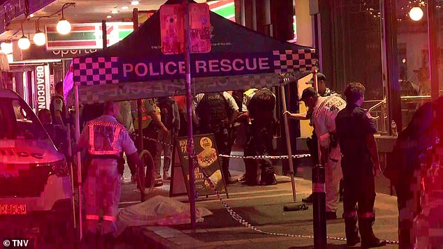 A man was fatally stabbed outside Guzman Y Gomez in Marrickville, in Sydney's inner west