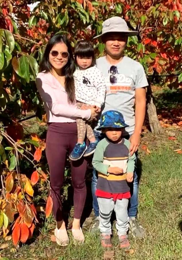 Haoi Doan (pictured left), 32, and her two children Mitchell and Hazel Nguyen drowned on Saturday