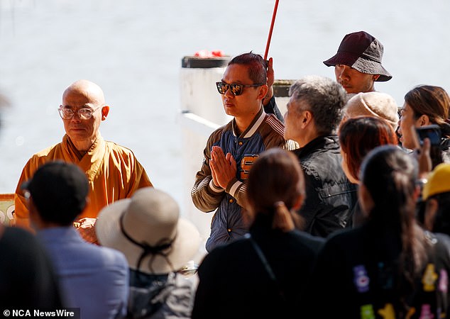 A Buddhist ceremony was held on Sunday at the scene of the tragedy in Sydney's south-west which was attended by friends and family