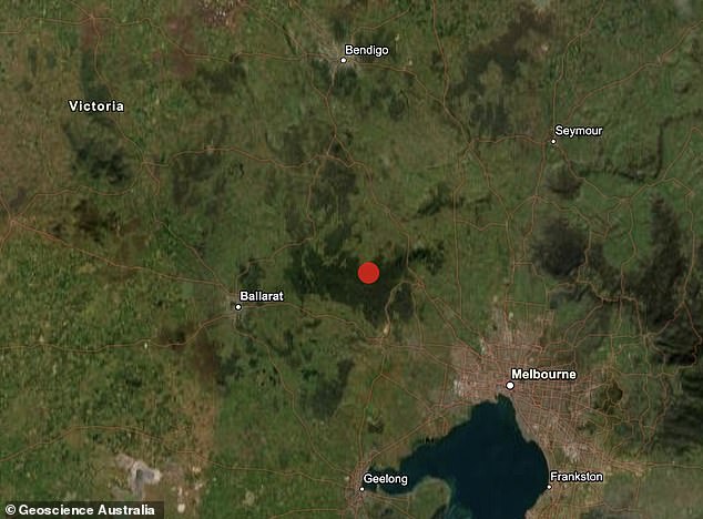 The 3.0 magnitude quake was recorded in the Lerderderg State Park, northwest of Melbourne, at a depth of 7km at about 10.45am on Saturday (pictured)