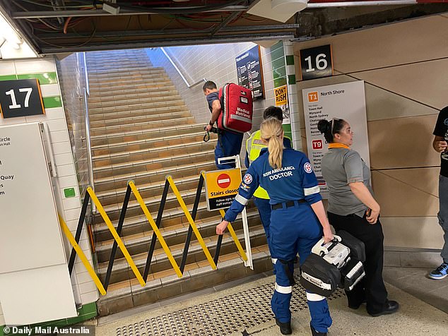 A person was hit by a train near Platform 16 at Sydney's Central Station at 5.20pm on Friday