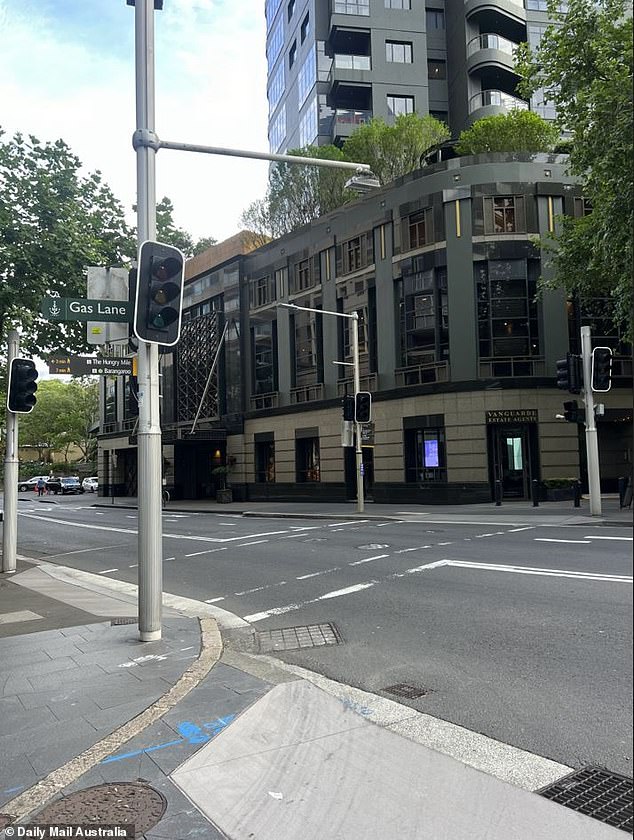 The outage has also knocked out traffic lights in Barangaroo and Wynyard (pictured)