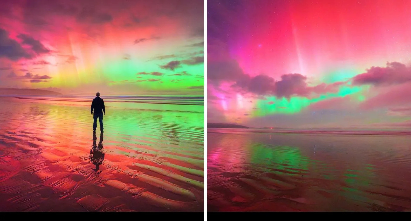 Spectacular images of aurora australis like this one captured in Tasmania filled our social media feeds in May. Source: Facebook/Luke Tscharke Photography 