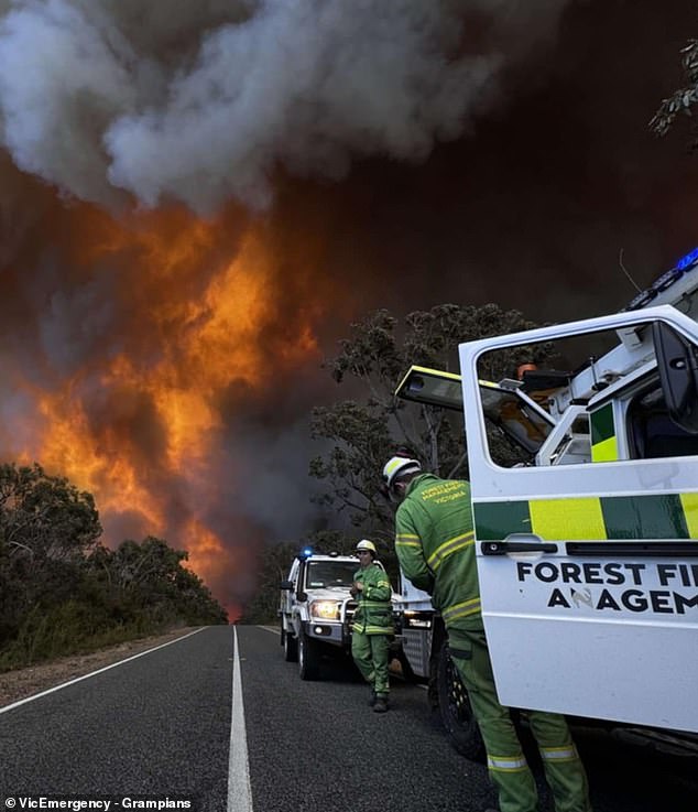 The bushfire in the Grampians National Park remains out-of-control