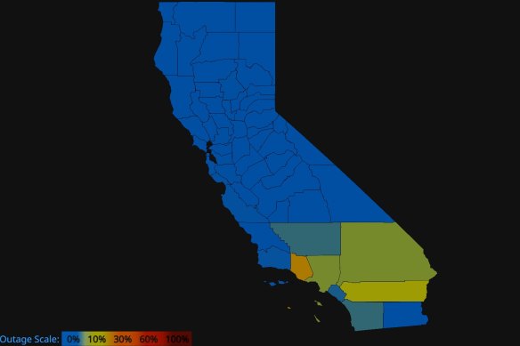 Nearly half a million people are without power across California.