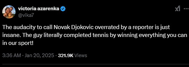 Becker was joined in slamming Jones by former world No.1 Victoria Azarenka