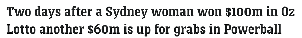 彩民速查!有人独中6000万澳元强力球(组图) - 3