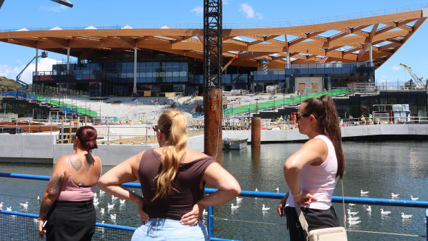 The new Sydney Fish Market is rising on the other side of Blackwattle Bay from the existing site.