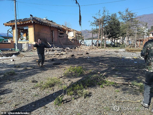 The MK-82 bombs 'abnormally' released by the KF-16 fighter jet fell outside a firing range, causing unspecified civilian damages, which included houses and a church, the air force said in a statement