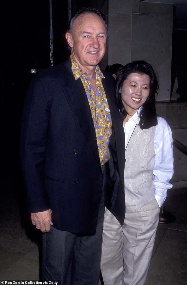 Gene Hackman met a lonely in the mud room of his Santa Fe mansion on February 18 - a week after the death of his wife Betsy Arakawa in the bathroom from a rat-borne virus - seen 1992