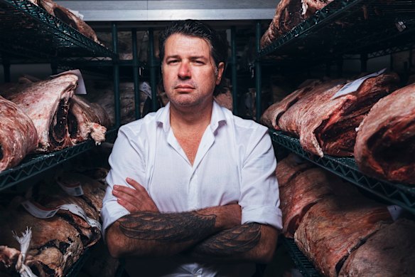 Anthony Puharich, owner of Vic’s Meat, one of Sydney and Melbourne’s top suppliers of meat, at his Sydney factory in Mascot.