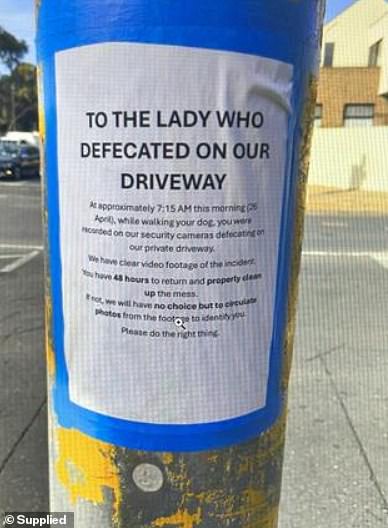 Caught brown-handed: Adelaide family warns mystery pooper to clean up or face public shame