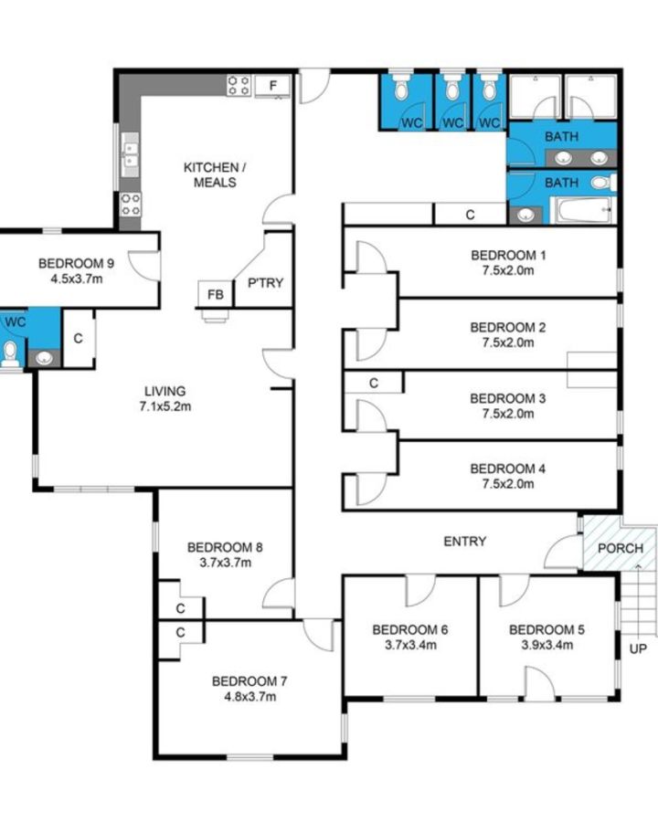 The floorplan has unusual details. Photo: Fresh Property Management