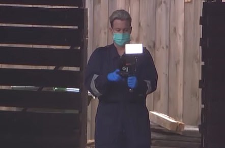 Forensics were seen scouring the home in Bundoora for evidence on Thursday