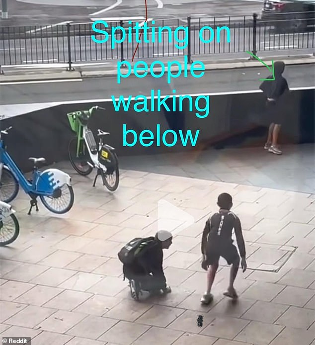 青少年在悉尼绿色广场车站外闹事（如图）