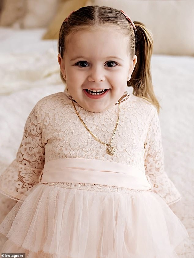 Sophia, 3, (pictured) was found unresponsive at the Regency Road home and declared dead at the scene