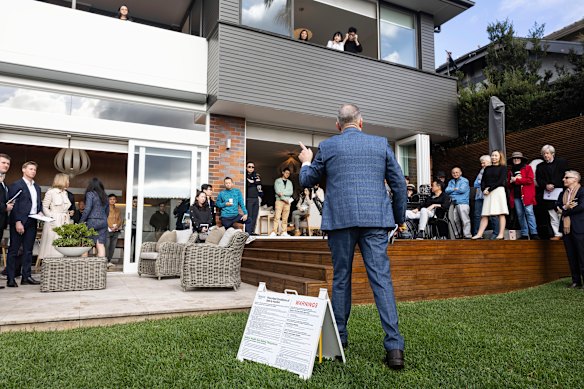 A young family from Killara paid $6.55 million at auction on Saturday for a Roseville home.