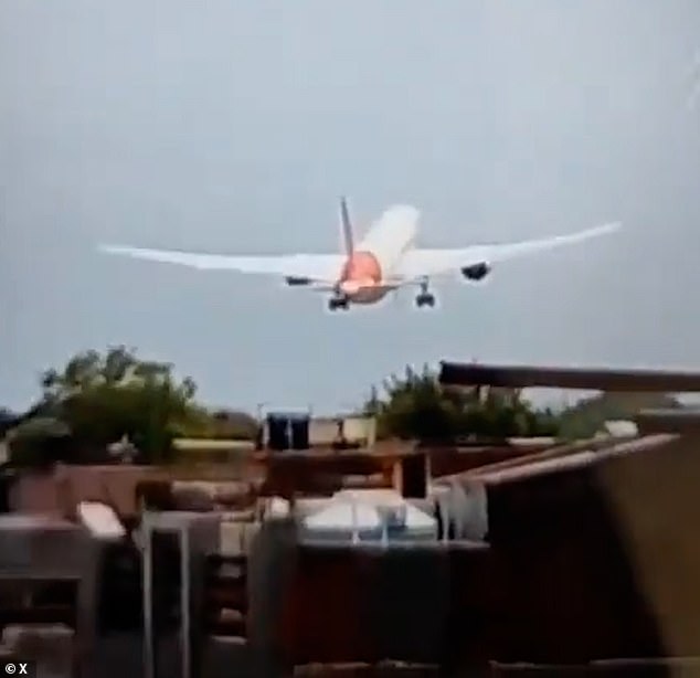 Footage showed the moments before the Air India plane came down in Ahmedabad