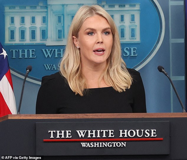 Trump's press secretary Karoline Leavitt shared a message from the President on Thursday