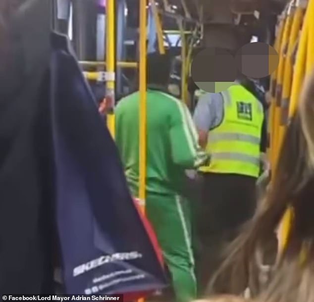 A passenger on board the bus captured the incident, which was shared by Brisbane's Mayor