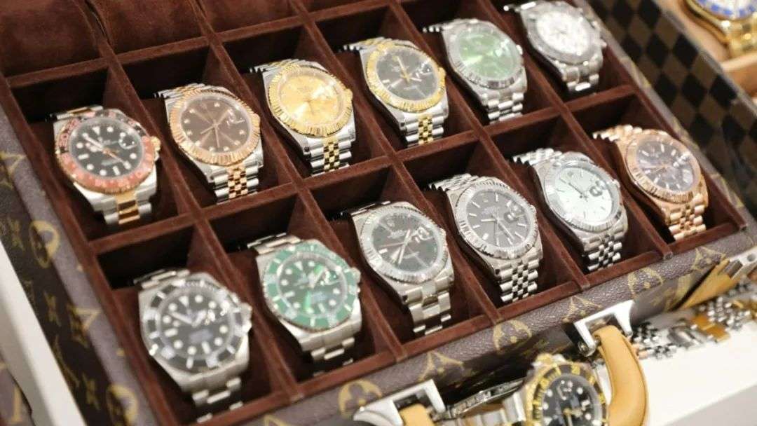Luxury watches uncovered by officers. Picture: NSW Police