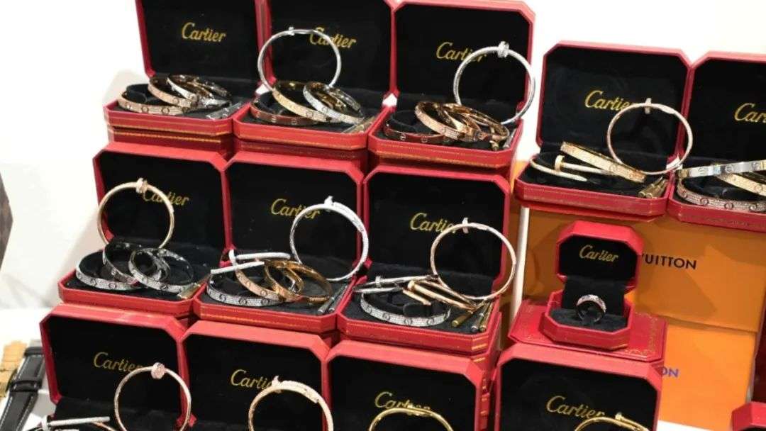 Cartier jewellery found by officers. Picture: NSW Police