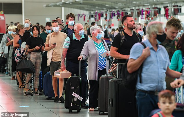 At least four European countries frequented by Australian tourists have reported outbreaks of the highly contagious Hepatitis A virus (pictured, travellers at Sydney Airport)