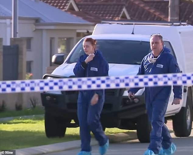 Forensic officers spent much of Monday at the home where the six-month-old died