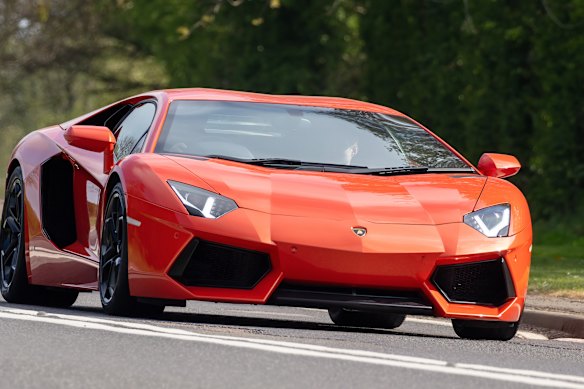 A Lamborghini Aventador similar to the one rented by Wang.