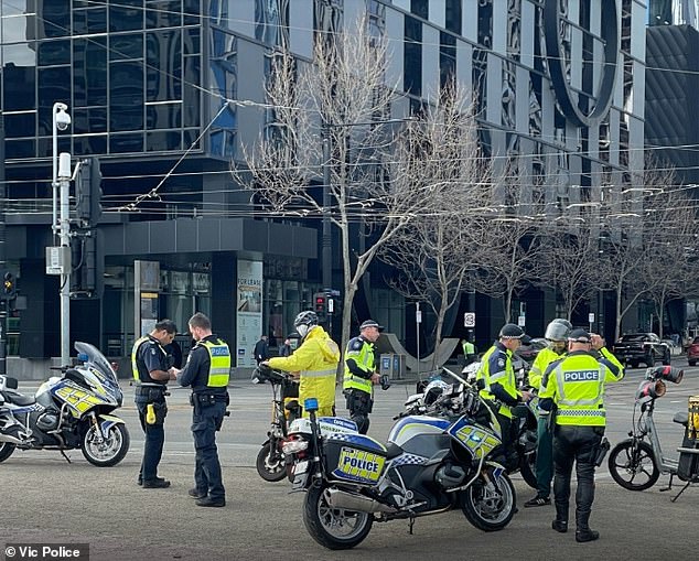 Nearly 300 fines have been issued to food delivery riders in Melbourne as part of a major police crackdown targeting dangerous riding behaviour across the city