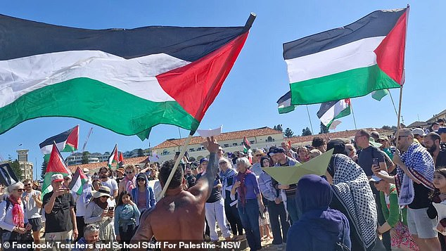 Tense scenes have erupted after pro-Palestine activists staged a paddle-out in Sydney's eastern suburbs