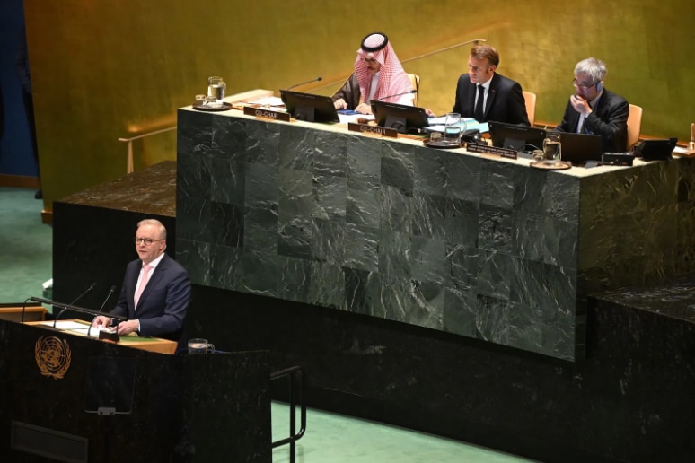 澳大利亚总理谈到了巴勒斯坦国的未来。