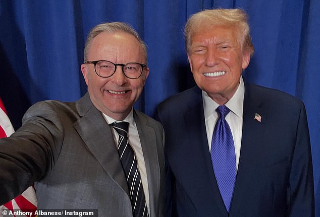 It comes just 36 hours after Prime Minister Anthony Albanese managed to snag a selfie with Trump