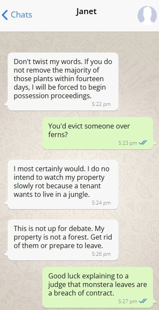 However, Miguel didn't take her complaint too seriously. He ended the conversation with a cheeky response