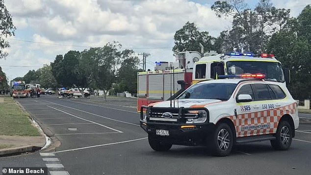 Emergency services remain at the scene