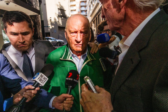 Alan Jones leaves Day Street police station on the day of his arrest, November 18, last year.
