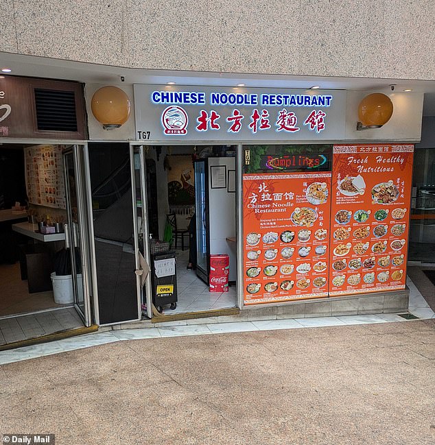 Chinese Noodle Restaurant is also in the same Prince Centre precinct on Thomas Street in Haymarket. Daily Mail understands it has operated successfully from this location for over 30 years and continues to remain popular