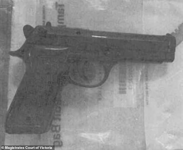 An imitation gun Darul was allegedly found with