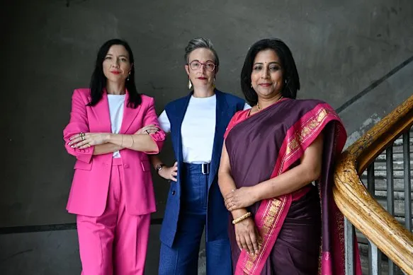 Zoe Hawkins, Johanna Weaver and Sunita Kumar launched the Tech Policy Design Centre.