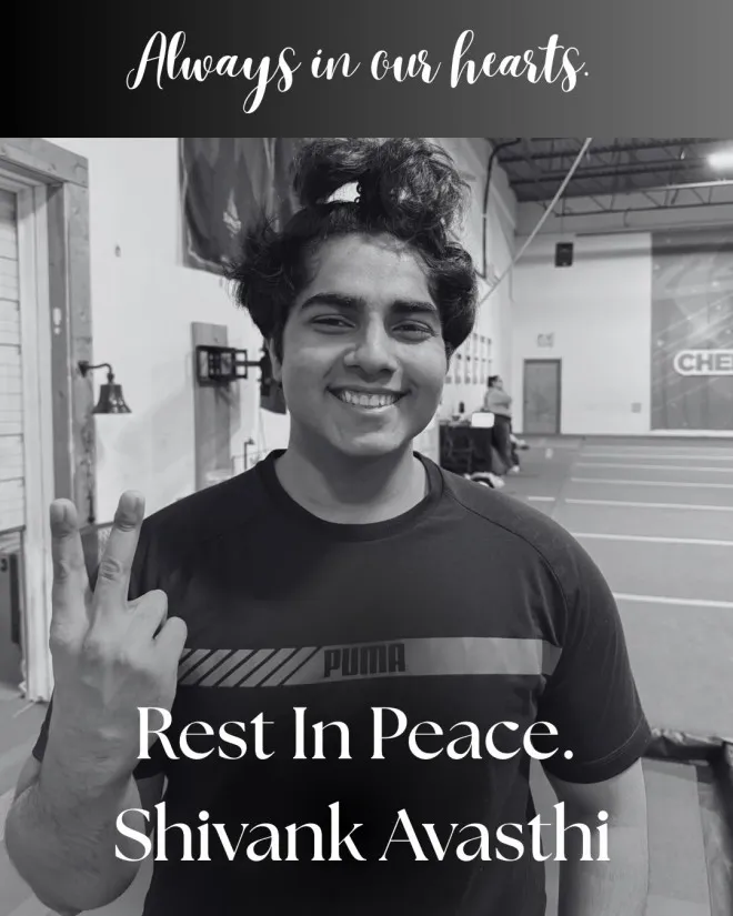 May be an image of text that says 'Always Alwaysincurhearts in our hearts CHE Rest In Peace. Shivank Avasthi'