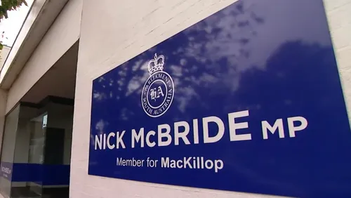 Independent South Australian MP Nick McBride has been charged with domestic violence against his wife after police were called to a home in the state's south-east.