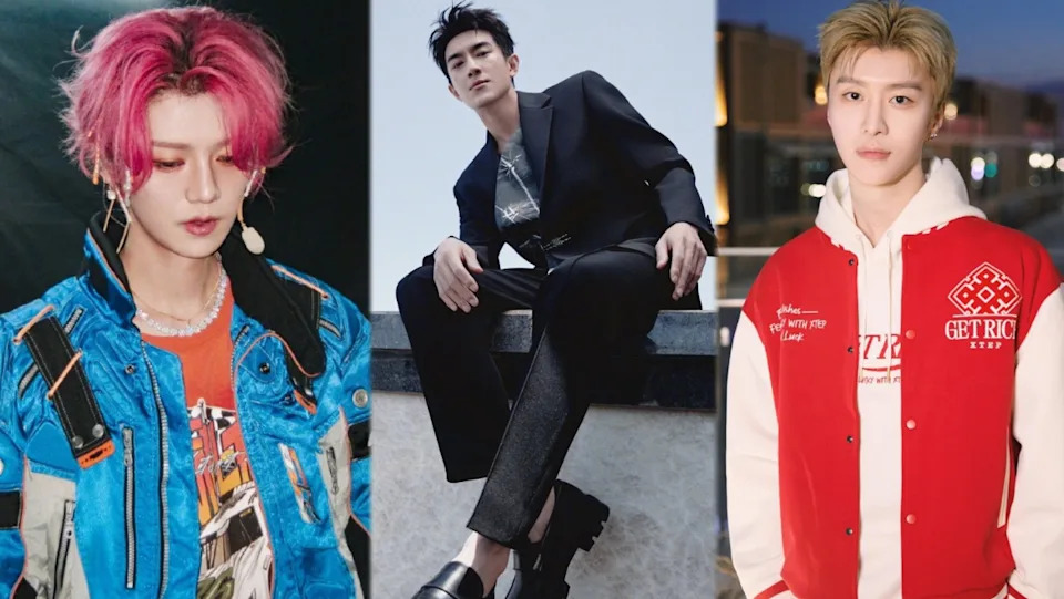 鹿晗（左起）、林更新、范丞丞等明星遭毁灭性爆料。取自微博