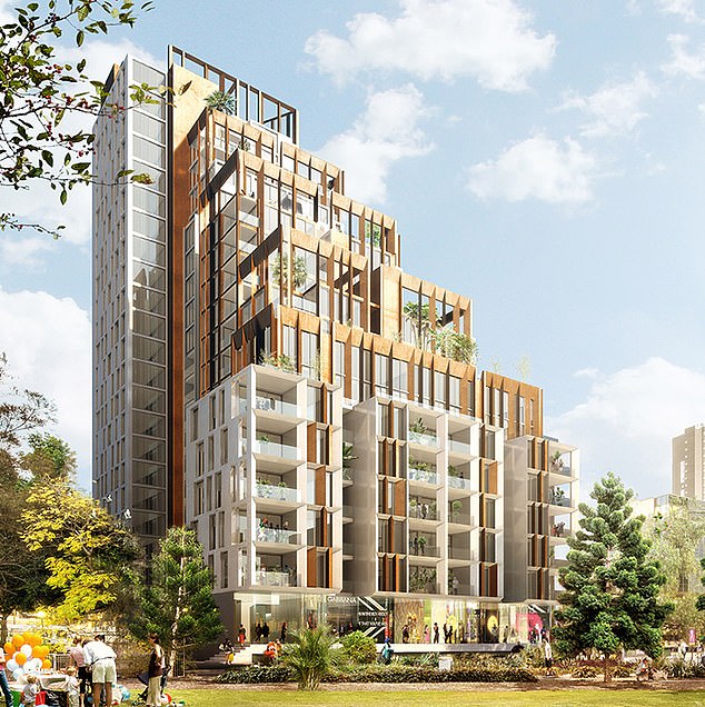 An artist's impression of the Observatory Place residential apartment complex in Parramatta