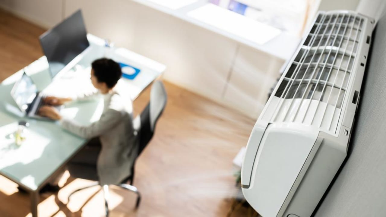 Air Conditioner In Office. Heating