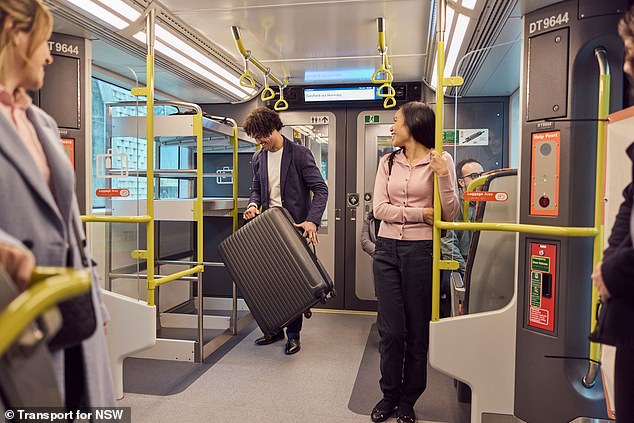 The new trains have been designed with a number of features for a more comfortable riding experience, including a dedicated luggage storage zone